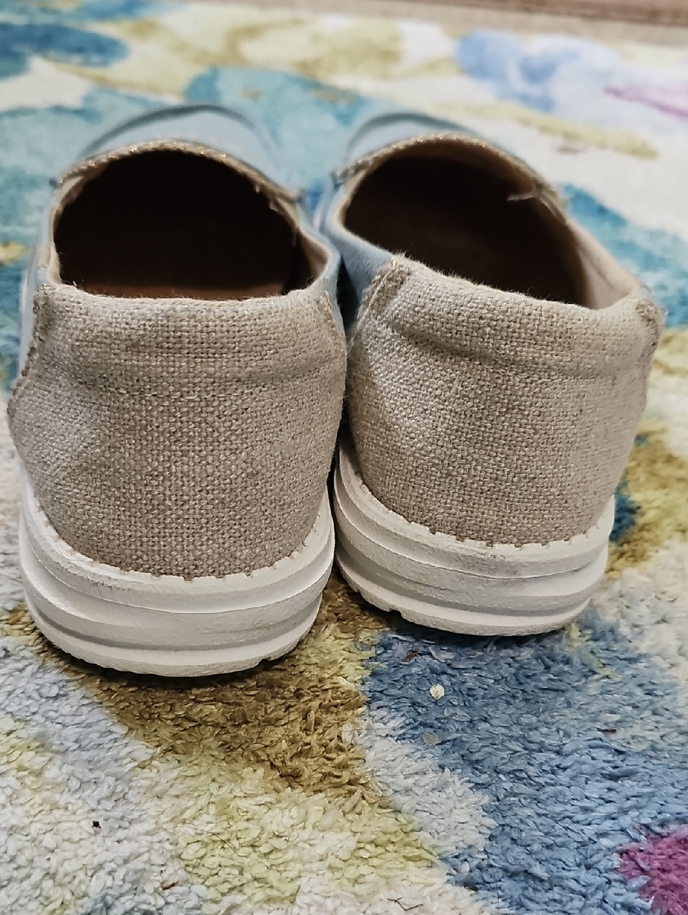 WOMEN'S Het Dude Coco Nut Light Blue Slip-On Sneaker Size 8 - Picture 2 of 6